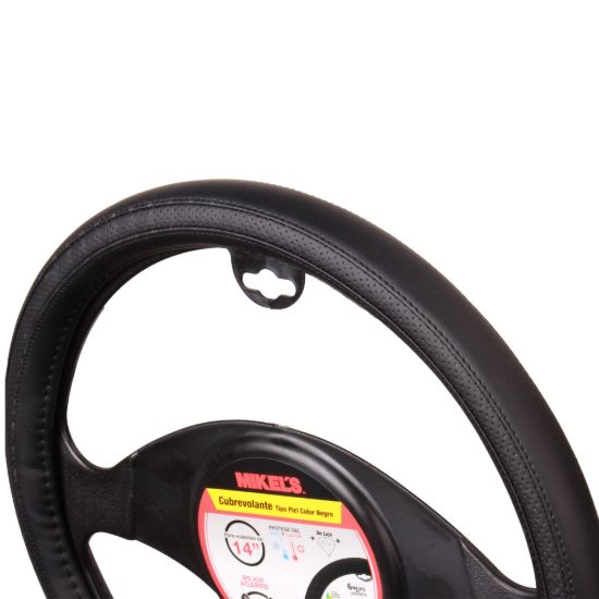 Imagen de Cubre volante tipo piel, color negro CU-PN