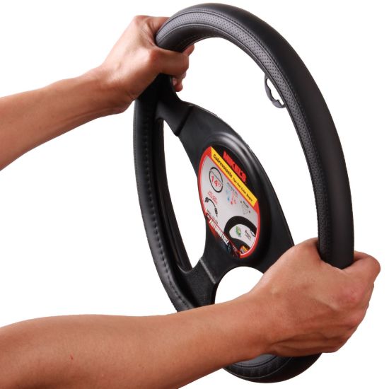 Imagen de Cubre volante tipo piel, color negro CU-PN