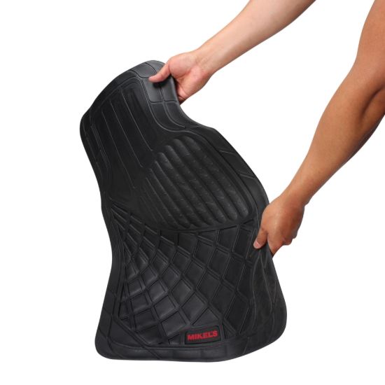 Imagen de Tapetes para auto de hule, negro de lujo TA-1