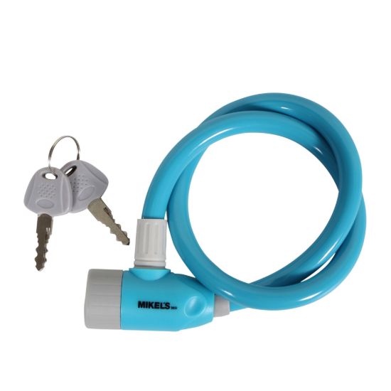 Imagen de Cable candado con llaves, color azul (65 cms) CCA-65