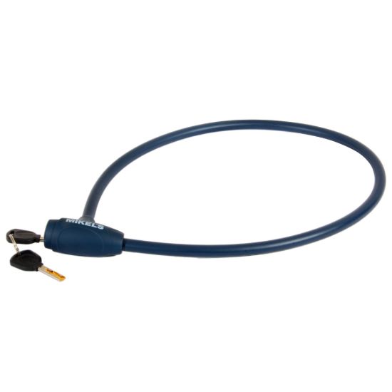 Imagen de Cable candado con llaves, color azul marino (1 mt)  C-121M