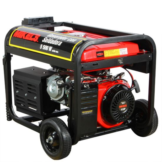 Imagen de Generador de corriente eléctrica motor 4 tiempos con soldadora (5,500 W / 15 HP) GCES-55