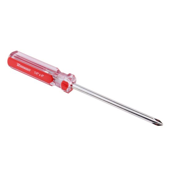 Imagen de Desarmador cruz 1/4"x 4", barra acero cromado, mango PVC DC-144