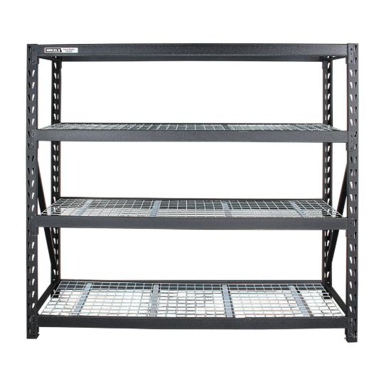 Imagen de Estante para almacenaje metálico  industrial (77”x24”) 4 repisas (2,500 kgs) EMI-7724