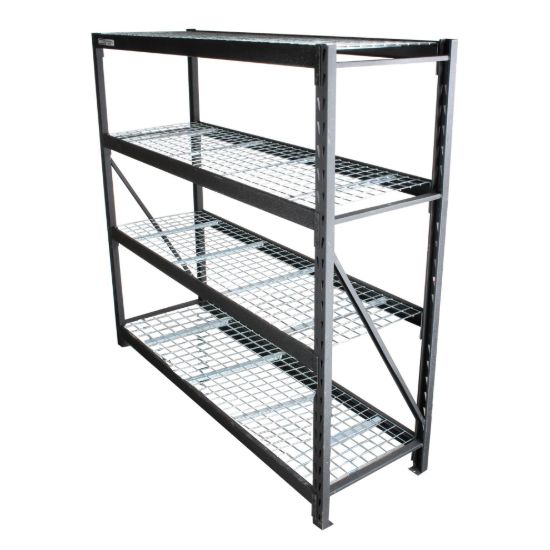 Imagen de Estante para almacenaje metálico  industrial (77”x24”) 4 repisas (2,500 kgs) EMI-7724