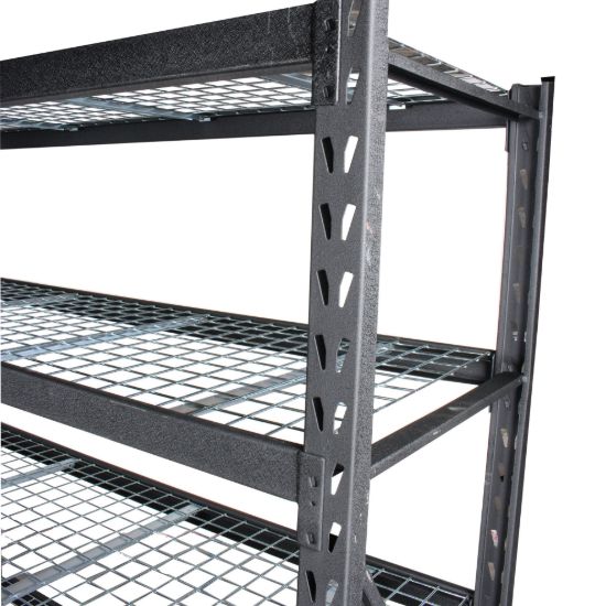 Imagen de Estante para almacenaje metálico  industrial (77”x24”) 4 repisas (2,500 kgs) EMI-7724