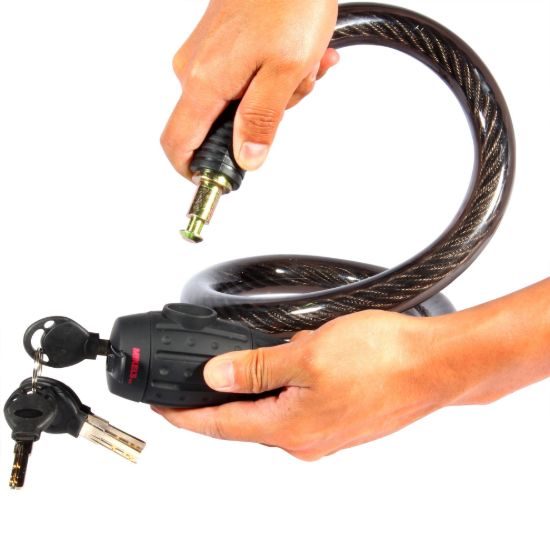 Imagen de Cable candado flexible con llaves (1 mt) C-4612