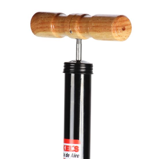 Imagen de Bomba de aire de lujo mango de madera (125 PSI) B/N
